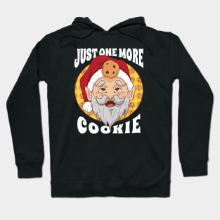 Just One More Cookie // Funny Santa Claus Cartoon Hoodie